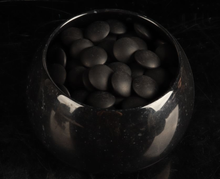 Load image into Gallery viewer, #J1019994 - Go Bowls (Marble) and Size 35 Go Stones (Slate & Shell) Set - Free FedEx Shipping