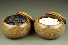 Load image into Gallery viewer, #J1321396 - 15.5cm Floor Board Set - Kaya - Slate and Shell - Chestnut Bowls - Free FedEx Shipping