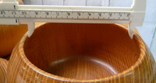 Load image into Gallery viewer, #J242271 - 14cm Floor Board Set - Matsu - Itame Cut - Keyaki Bowls - Size 30 Slate & Shell - Free FedEx Shipping
