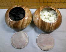 Load image into Gallery viewer, #J282254 - Go Bowls (Striped Agate) and Go Stones (Yunzi) Set - Free FedEx Shipping