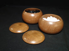 Load image into Gallery viewer, #J195576 - 18cm Shinkaya Floor Board Set - Tenchi-masa Cut - Size 36 Slate & Shell - Sakura Bowls - Free FedEx Shipping