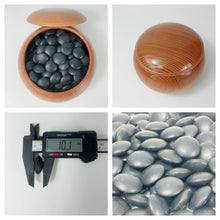 Load image into Gallery viewer, #J199822 - 17.5cm Floor Board Set - Shinkaya - Shihou-masa Cut - Cypress Bowls - Slate & Shell - Free FedEx Shipping