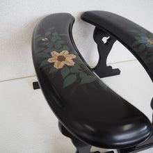 Load image into Gallery viewer, #J2187714 - Lacquered Armrests (2) for playing at a floor board - Black with Floral Design - Accessory