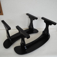 Load image into Gallery viewer, #J2187714 - Lacquered Armrests (2) for playing at a floor board - Black with Floral Design - Accessory