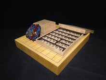 Load image into Gallery viewer, #J2258643 - 5cm Shogi Board Set - Kaya - Carved Pieces with Silk Bag - Paulownia Storage Boxes - Free FedEx Shipping
