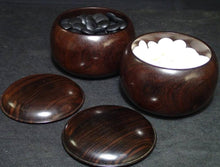 Load image into Gallery viewer, #J298590 - Luxury Set - Kokutan bowls - Size 30 Slate & Shell - Japanese Clamshell - Paulownia Box - Free FedEx Shipping