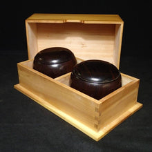 Load image into Gallery viewer, #J298590 - Luxury Set - Kokutan bowls - Size 30 Slate & Shell - Japanese Clamshell - Paulownia Box - Free FedEx Shipping