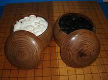 Load image into Gallery viewer, #J251068 - Folding Table Board Set - Chestnut Bowls - Glass Stones - Free Surface Shipping