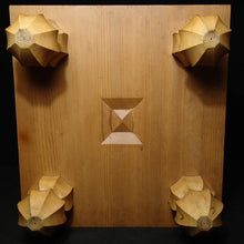 Load image into Gallery viewer, #J231474 - 17cm Floor Board Set - Shinkaya - Shihou-masa Cut - Keyaki Bowls - Size 34 Slate & Shell - Free FedEx Shipping