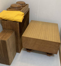 Load image into Gallery viewer, #J233964 - 17cm Floor Board Set - Shinkaya - Shihou-masa Cut - Keyaki Bowls - Size 32 Slate & Shell - Free FedEx Shipping