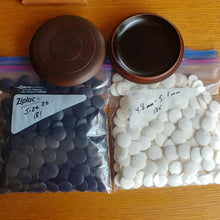 Load image into Gallery viewer, Size 20 Go Stones and Go Bowls Set - Large - Oak? Mulberry? - Lacquer - Slate & Shell - #C065
