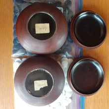 Load image into Gallery viewer, Size 20 Go Stones and Go Bowls Set - Large - Oak? Mulberry? - Lacquer - Slate & Shell - #C065