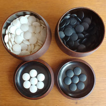 Load image into Gallery viewer, Size 20 Go Stones and Go Bowls Set - Large - Oak? Mulberry? - Lacquer - Slate & Shell - #C065