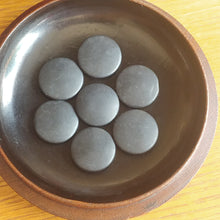 Load image into Gallery viewer, Size 20 Go Stones and Go Bowls Set - Large - Oak? Mulberry? - Lacquer - Slate & Shell - #C065