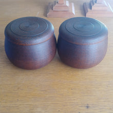 Load image into Gallery viewer, Size 20 Go Stones and Go Bowls Set - Large - Oak? Mulberry? - Lacquer - Slate & Shell - #C065