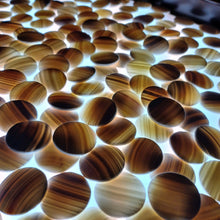 Load image into Gallery viewer, Size 15 Go Stones and Go Bowls Set - Medium - Camphor / Walnut - Slate & Shell - #C093