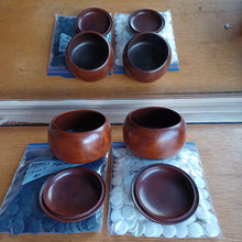 Load image into Gallery viewer, Size 15 Go Stones and Go Bowls Set - Medium - Camphor / Walnut - Slate & Shell - #C093