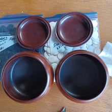 Load image into Gallery viewer, Size 15 Go Stones and Go Bowls Set - Medium - Camphor / Walnut - Slate & Shell - #C093