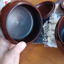 Load image into Gallery viewer, Size 15 Go Stones and Go Bowls Set - Medium - Camphor / Walnut - Slate & Shell - #C093
