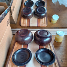 Load image into Gallery viewer, Size 30 Slate and Shell Set - Mulberry bowls - Snow - #C111