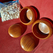 Load image into Gallery viewer, Size 33 Slate and Shell Go Stones and Go Bowls Set - Suwabute - Keyaki - #C133