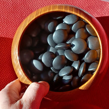 Load image into Gallery viewer, Size 33 Slate and Shell Go Stones and Go Bowls Set - Suwabute - Keyaki - #C133