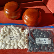 Load image into Gallery viewer, Size 28 Slate and Shell set - XL Mahogany Go Bowls - Snow - #C135