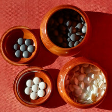 Load image into Gallery viewer, Size 28 Slate and Shell set - XL Mahogany Go Bowls - Snow - #C135