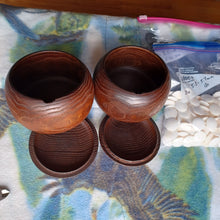 Load image into Gallery viewer, #C162 - Size 20 Go Stones and Go Bowls Set - Medium Chestnut - Japanese Clamshell