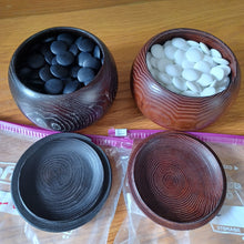 Load image into Gallery viewer, #C167 - Size 25 Go Stones and Go Bowls Set - Mismatched Chestnut Bowls - Glass Stones