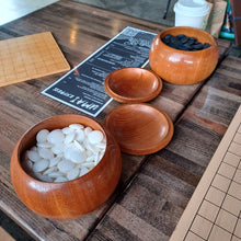 Load image into Gallery viewer, #C168 - Size 31 Slate and Shell Go Stones and Go Bowls Set - Moon - Keyaki / Zelkova