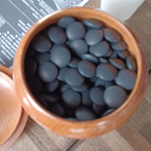 Load image into Gallery viewer, #C168 - Size 31 Slate and Shell Go Stones and Go Bowls Set - Moon - Keyaki / Zelkova
