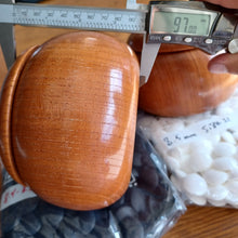 Load image into Gallery viewer, #C168 - Size 31 Slate and Shell Go Stones and Go Bowls Set - Moon - Keyaki / Zelkova