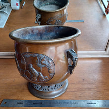 Load image into Gallery viewer, #C177 - Large Copper Incense Burner with Go depiction - Eternals - Temple Brazier - Ash - Accessory