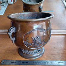 Load image into Gallery viewer, #C177 - Large Copper Incense Burner with Go depiction - Eternals - Temple Brazier - Ash - Accessory