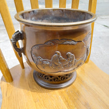 Load image into Gallery viewer, #C177 - Large Copper Incense Burner with Go depiction - Eternals - Temple Brazier - Ash - Accessory