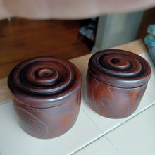 Load image into Gallery viewer, #C179 Size 15 Go Stones and Go Bowls Set - Medium - Honinbo Style - Slate & Japanese Clamshell