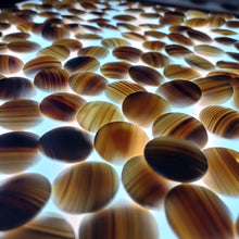 Load image into Gallery viewer, #C179 Size 15 Go Stones and Go Bowls Set - Medium - Honinbo Style - Slate & Japanese Clamshell