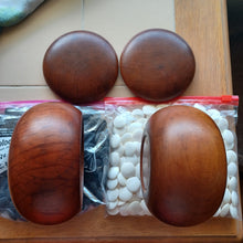 Load image into Gallery viewer, #C180 - Size 22 Suwabute Clamshell Set - L Cherry / Mulberry Bowls - Slate and Shell