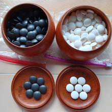 Load image into Gallery viewer, #C189 - Size 32 Slate and Shell Go Stones and Go Bowls Set - Moon - Keyaki