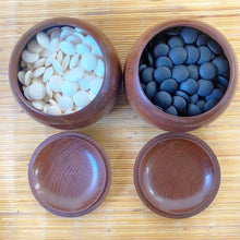 Load image into Gallery viewer, #J190962 - 11cm Floor Board Set - Katsura - Keyaki/Mulberry Bowls - Slate and Shell - Free FedEx Shipping