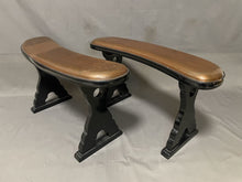Load image into Gallery viewer, #J179430 - Lacquered Armrests (2) for Floor Boards - Gold and Black  - Accessory