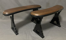 Load image into Gallery viewer, #J179430 - Lacquered Armrests (2) for Floor Boards - Gold and Black  - Accessory