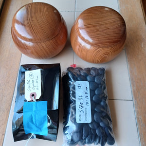 #C274 - Size 36 Slate & Shell Set - Japanese Clamshell - XL Keyaki / Ash bowls