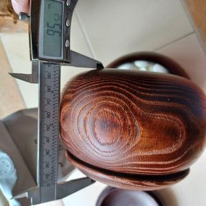 #C278 - Size 32 Slate and Shell Go Stones (Utility) and Go Bowls (Chestnut) Set