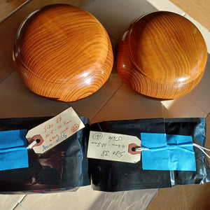 #C302 - Size 38 Slate & Shell Set - XL Keyaki low-profile bowls