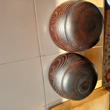 Load image into Gallery viewer, #C307 - Size 15 Slate and Shell Set - Antique - Chestnut Bowls - Japanese Clamshell (Copy)