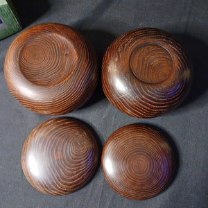 #C322 - 9mm Go Stones (glass) and Go Bowls (chestnut) Set