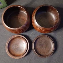 Load image into Gallery viewer, #C322 - 9mm Go Stones (glass) and Go Bowls (chestnut) Set
