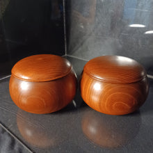 Load image into Gallery viewer, #C342 - Size 36 Go Stones (Snow) and Go Bowls (Keyaki) Set